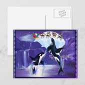 Orca Kerstmis Feestdagenkaart (Voorkant / Achterkant)