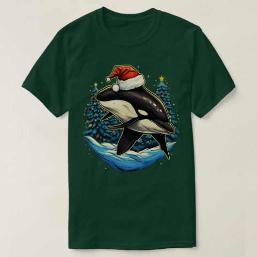 Orca Kerstmis T-shirt (Design voorkant)