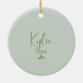 Orca kerstversiering keramisch ornament (Achterkant)