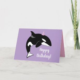 orca Killer Whale Birthday Bedankkaart