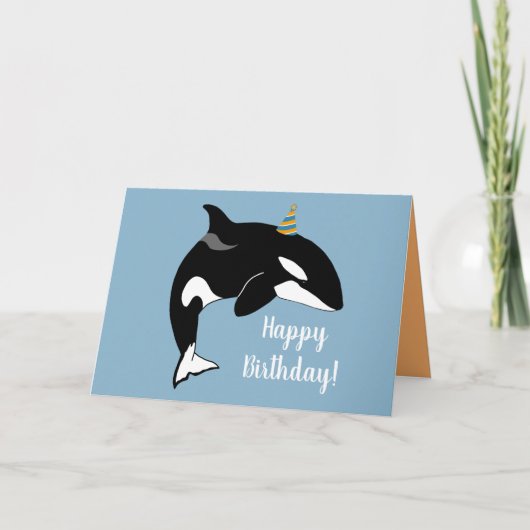 orca Killer Whale Birthday Bedankkaart (Voorkant)