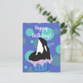 orca Killer Whale Birthday Briefkaart (Staand voorkant)