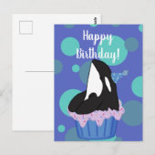 orca Killer Whale Birthday Briefkaart (Voorkant / Achterkant)