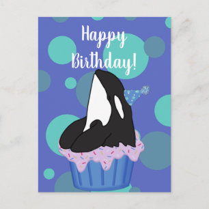  orca Killer Whale Birthday Briefkaart