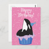  orca Killer Whale Birthday Briefkaart (Voorkant / Achterkant)