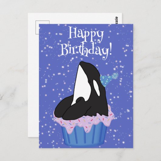  orca Killer Whale Birthday Briefkaart (Voorkant / Achterkant)