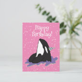 orca Killer Whale Birthday Briefkaart (Staand voorkant)