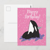 orca Killer Whale Birthday Briefkaart (Voorkant / Achterkant)