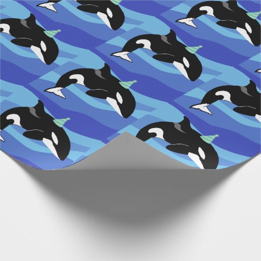 Orca Killer Whale Birthday  Cadeaupapier (Hoek)