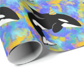 Orca Killer Whale Birthday Cadeaupapier (Rol Hoek)