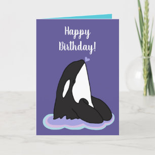  orca Killer Whale Birthday Feestdagen Kaart