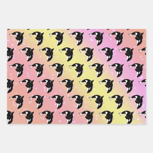 Orca Killer Whale Birthday Inpakpapier Vel (Voorkant)