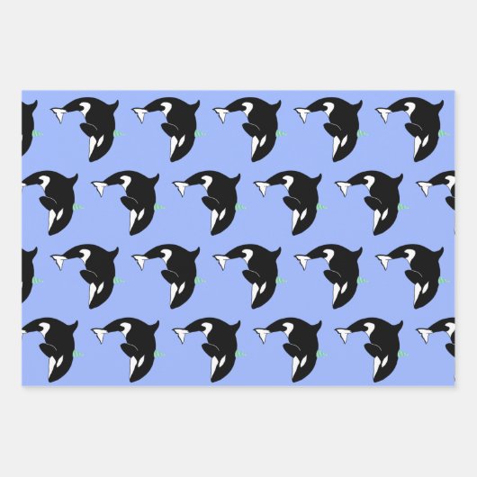 Orca Killer Whale Birthday Inpakpapier Vel (Voorkant 3)