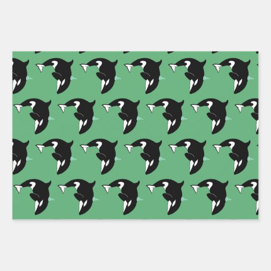 Orca Killer Whale Birthday Inpakpapier Vel (Voorkant 2)