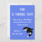 Orca Killer Whale Birthday Kaart (Voorkant)