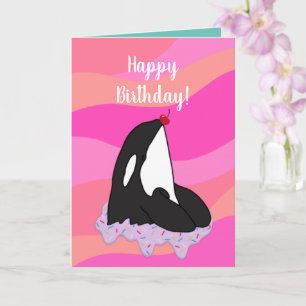  orca Killer Whale Birthday Kaart
