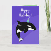 orca Killer Whale Birthday Kaart (Voorkant)