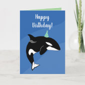 orca Killer Whale Birthday Kaart (Voorkant)