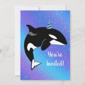 Orca Killer Whale Birthday Kaart (Achterkant)