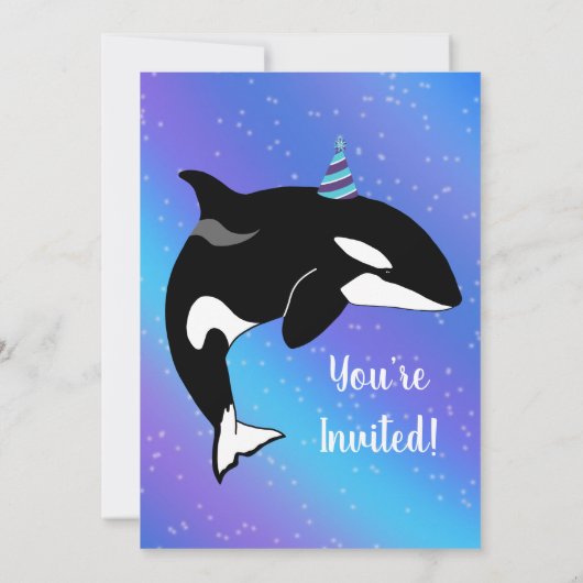 Orca Killer Whale Birthday Kaart (Achterkant)