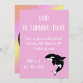 Orca Killer Whale Birthday Kaart (Voorkant / Achterkant)