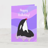  orca Killer Whale Birthday Kaart (Voorkant)