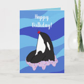  orca Killer Whale Birthday Kaart (Voorkant)