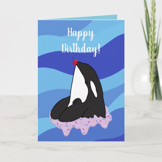  orca Killer Whale Birthday Kaart (Voorkant)
