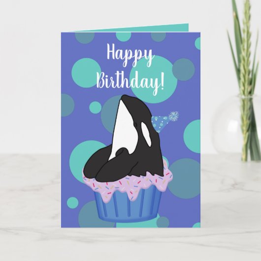 Orca Killer Whale Birthday Kaart (Voorkant)
