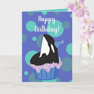  Orca Killer Whale Birthday Kaart