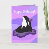  orca Killer Whale Birthday Kaart (Voorkant)