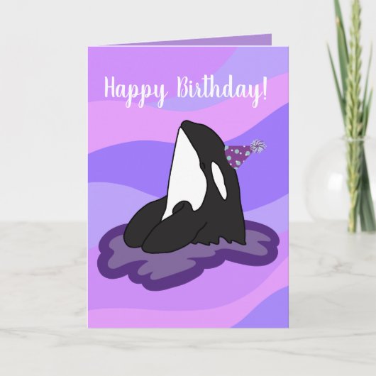 orca Killer Whale Birthday Kaart (Voorkant)