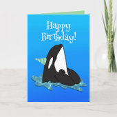 orca Killer Whale Birthday Kaart (Voorkant)