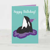  orca Killer Whale Birthday Kaart (Voorkant)