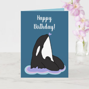  orca Killer Whale Birthday Kaart