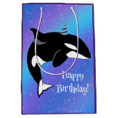  orca Killer Whale Birthday Medium Cadeauzakje (Voorkant)