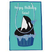 orca Killer Whale Birthday Medium Cadeauzakje (Voorkant)
