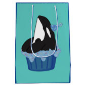 orca Killer Whale Birthday Medium Cadeauzakje (Achterkant)