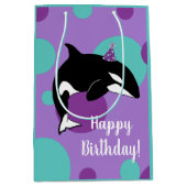  orca Killer Whale Birthday  Medium Cadeauzakje (Voorkant)