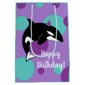  orca Killer Whale Birthday  Medium Cadeauzakje (Achterkant)