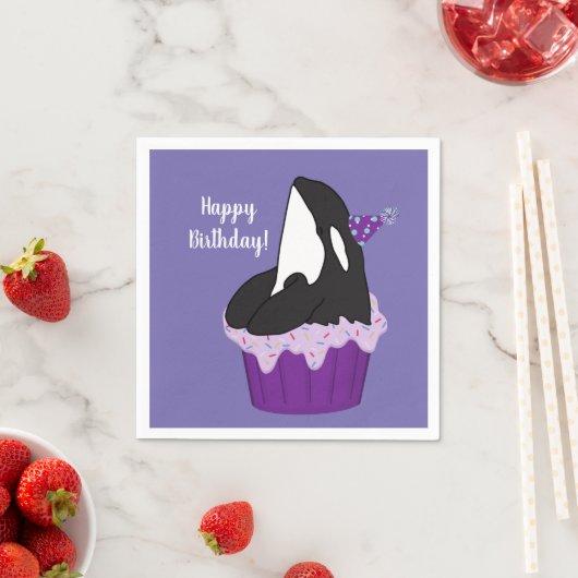 Orca Killer Whale Birthday Napkins Servet (Insitu)