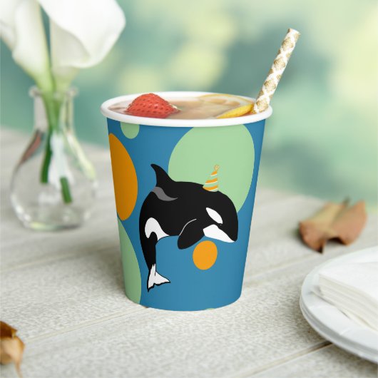 Orca Killer Whale Birthday Papieren Bekers (Insitu)