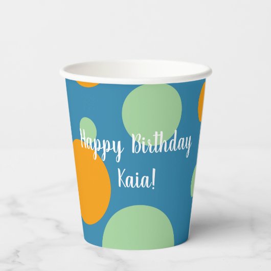 Orca Killer Whale Birthday Papieren Bekers (Achterkant)