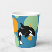 Orca Killer Whale Birthday Papieren Bekers (Voorkant)
