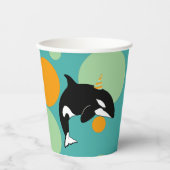 Orca Killer Whale Birthday Papieren Bekers (Voorkant)