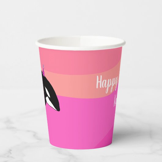 orca Killer Whale Birthday Papieren Bekers (Links)