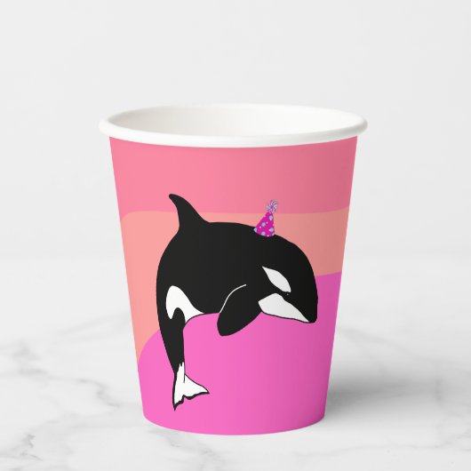  orca Killer Whale Birthday Papieren Bekers (Voorkant)