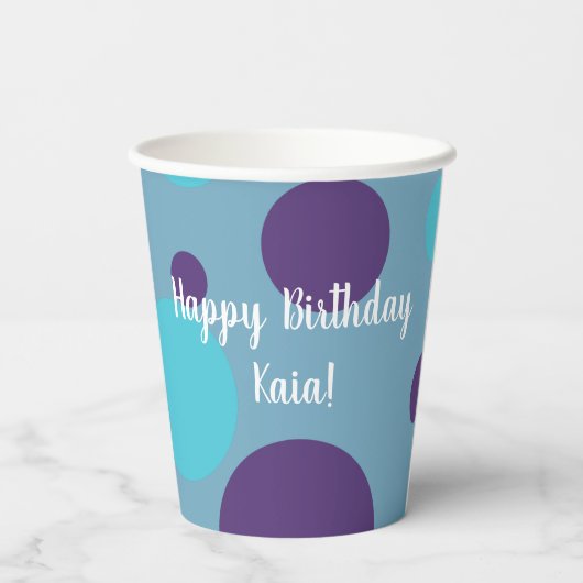 Orca Killer Whale Birthday Papieren Bekers (Achterkant)