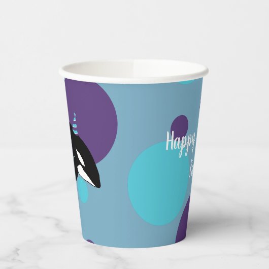 Orca Killer Whale Birthday Papieren Bekers (Links)