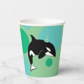 orca Killer Whale Birthday Papieren Bekers (Voorkant)